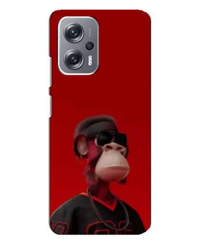 Чехол для Xiaomi Redmi Note 12 Pro Plus с картинкой «Bored Ape в красном»