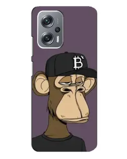 Чехол для Xiaomi Redmi Note 12 Pro Plus с картинкой «Bored Ape в кепке»