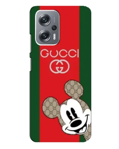 Чехол для Xiaomi Redmi Note 12 Pro Plus с картинкой «Gucci — полосы и Микки»