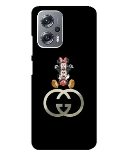 Чехол для Xiaomi Redmi Note 12 Pro Plus с картинкой «Минни Маус на лого»