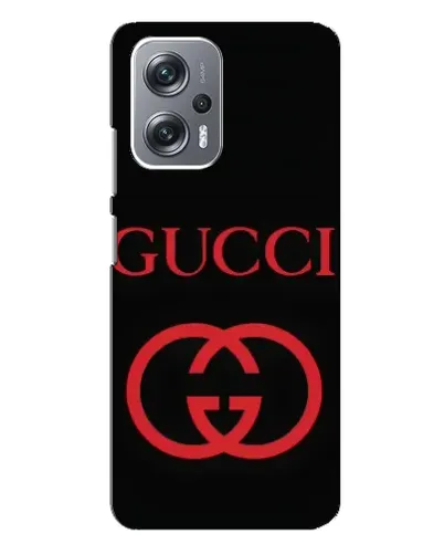 Чехол для Xiaomi Redmi Note 12 Pro Plus с картинкой «Gucci — красный логотип»