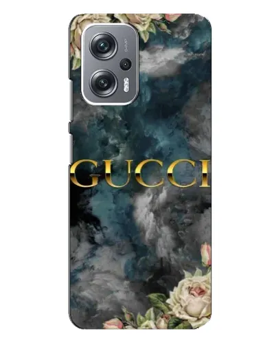 Чехол для Xiaomi Redmi Note 12 Pro Plus с картинкой «Абстрактные цветы Gucci»