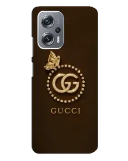 Чехол для Xiaomi Redmi Note 12 Pro Plus с картинкой «Gucci — золотая бабочка»