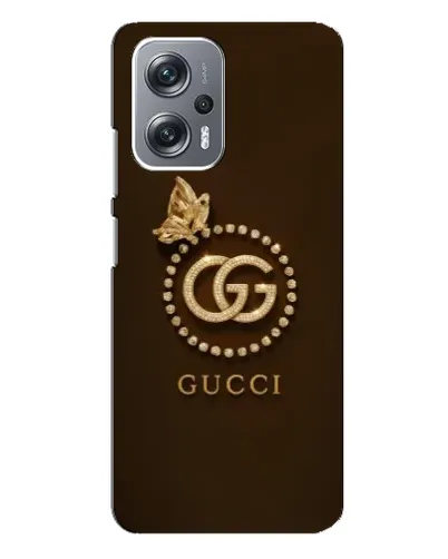 Чехол для Xiaomi Redmi Note 12 Pro Plus с картинкой «Gucci — золотая бабочка»