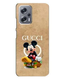 Чехол для Xiaomi Redmi Note 12 Pro Plus с картинкой «Микки Маус Gucci — крафт»