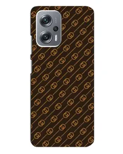 Чехол для Xiaomi Redmi Note 12 Pro Plus с картинкой «Gucci — золотые диагонали»
