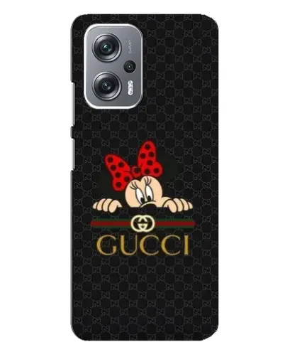 Чехол для Xiaomi Redmi Note 12 Pro Plus с картинкой «Минни Маус Gucci — черный»