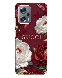 Чехол для Xiaomi Redmi Note 12 Pro Plus с картинкой «Gucci — бордовые розы»
