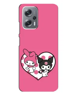 Чехол для Xiaomi Redmi Note 12 Pro Plus с картинкой «Kuromi и My Melody»