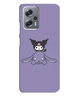 Чехол для Xiaomi Redmi Note 12 Pro Plus с картинкой «Kuromi на лиловом фоне»