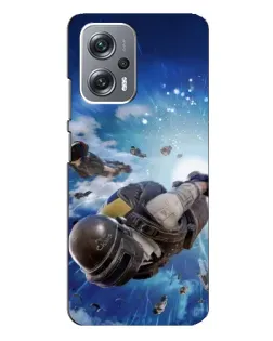 Чехол для Xiaomi Redmi Note 12 Pro Plus с картинкой «Десант PUBG — прыжок»