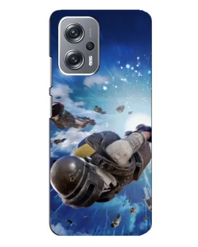Чехол для Xiaomi Redmi Note 12 Pro Plus с картинкой «Десант PUBG — прыжок»