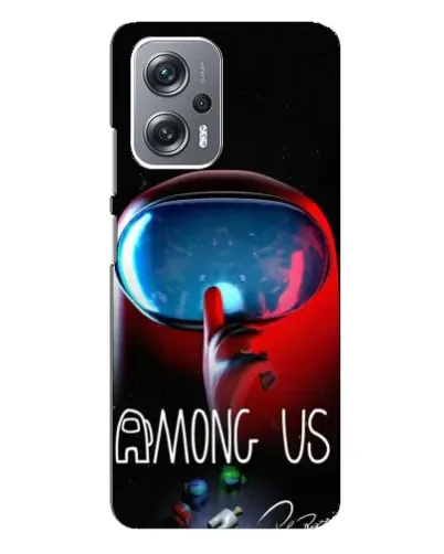 Чехол для Xiaomi Redmi Note 12 Pro Plus с картинкой «Красный импостер — макро»