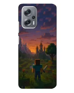 Чехол для Xiaomi Redmi Note 12 Pro Plus с картинкой «Стив у башни»