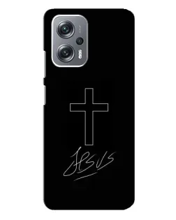 Чехол для Xiaomi Redmi Note 12 Pro Plus с картинкой «Графический крест Jesus» Чехол для Xiaomi Redmi Note 12 Pro Plus с картинкой «Графический крест Jesus»