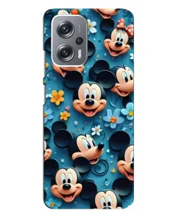 Чехол для Xiaomi Redmi Note 12 Pro Plus с картинкой «Паттерн Микки и Минни»