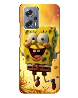 Чохол для Xiaomi Redmi Note 12 Pro Plus з картинкою «Губка Боб стрибає»