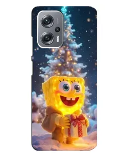 Чохол для Xiaomi Redmi Note 12 Pro Plus з картинкою «Різдвяний Спанч Боб»