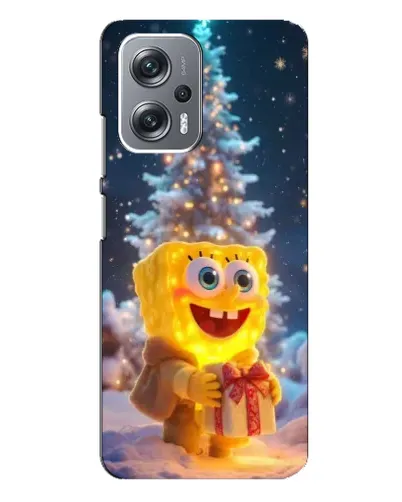Чохол для Xiaomi Redmi Note 12 Pro Plus з картинкою «Різдвяний Спанч Боб»