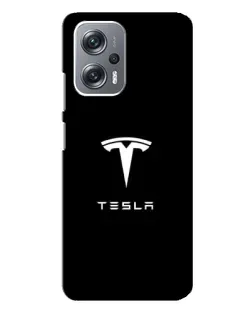 Чехол для Xiaomi Redmi Note 12 Pro Plus с картинкой «Tesla White Logo»