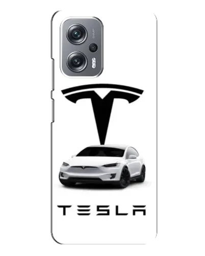 Чехол для Xiaomi Redmi Note 12 Pro Plus с картинкой «Tesla White Style»