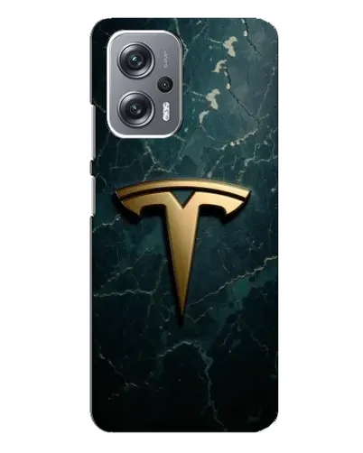 Чехол для Xiaomi Redmi Note 12 Pro Plus с картинкой «Мраморная Tesla Gold»