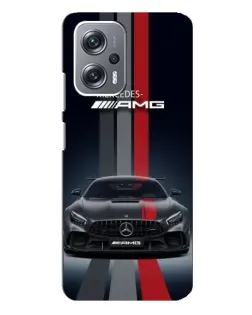 Чехол для Xiaomi Redmi Note 12 Pro Plus с картинкой «Mercedes — белый карбон»