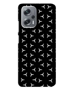 Чехол для Xiaomi Redmi Note 12 Pro Plus с картинкой «Mercedes паттерн звезд»