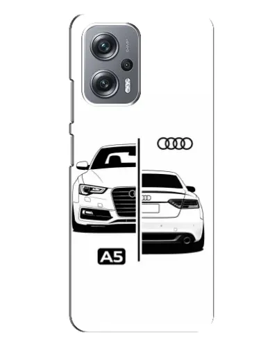 Чехол для Xiaomi Redmi Note 12 Pro Plus с картинкой «Audi — контрастный дизайн»