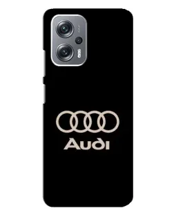 Чехол для Xiaomi Redmi Note 12 Pro Plus с картинкой «Audi — золотой логотип»
