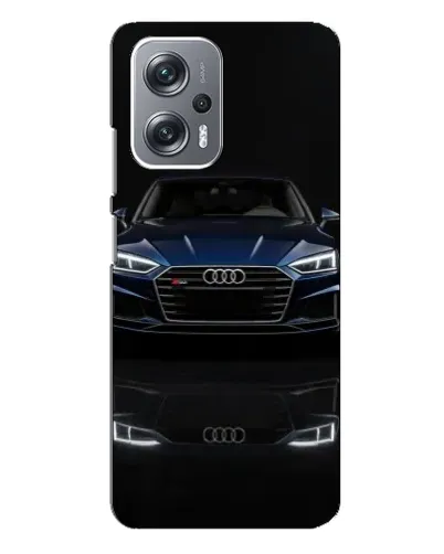 Чехол для Xiaomi Redmi Note 12 Pro Plus с картинкой «Audi — ночное отражение»