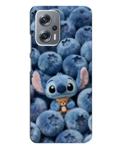 Чехол для Xiaomi Redmi Note 12 Pro Plus с картинкой «Стич и голубика»