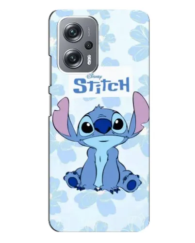 Чехол для Xiaomi Redmi Note 12 Pro Plus с картинкой «Stitch среди цветов»