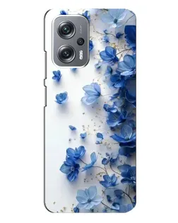 Чехол для Xiaomi Redmi Note 12 Pro Plus с картинкой «Голубой цветочный каскад»