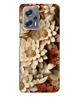 Чехол для Xiaomi Redmi Note 12 Pro Plus с картинкой «Бежевый флористический декор»