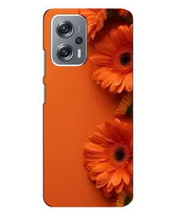 Чехол для Xiaomi Redmi Note 12 Pro Plus с картинкой «Оранжевые герберы»