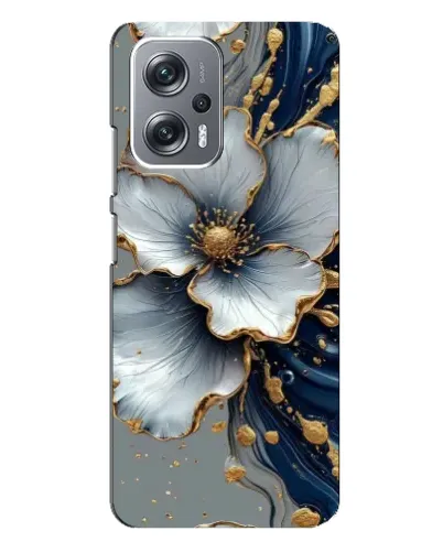 Чехол для Xiaomi Redmi Note 12 Pro Plus с картинкой «Белый цветок и золотой флюид» Чехол для Xiaomi Redmi Note 12 Pro Plus с картинкой «Белый цветок и золотой флюид»