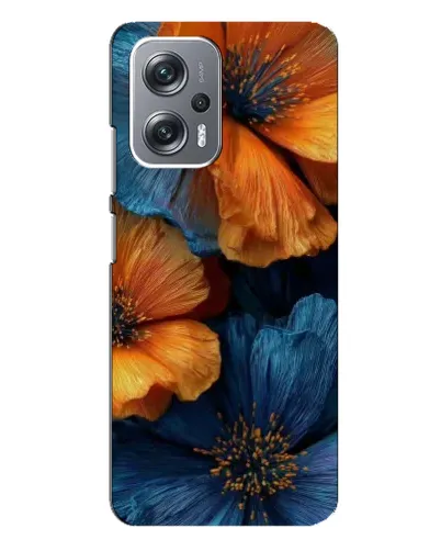Чехол для Xiaomi Redmi Note 12 Pro Plus с картинкой «Яркая сине-оранжевая флора» Чехол для Xiaomi Redmi Note 12 Pro Plus с картинкой «Яркая сине-оранжевая флора»