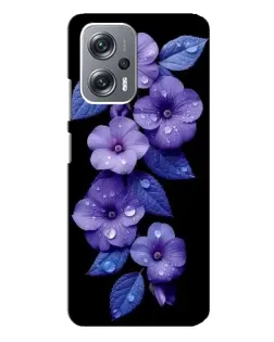Чехол для Xiaomi Redmi Note 12 Pro Plus с картинкой «Фиолетовые цветы с росою»