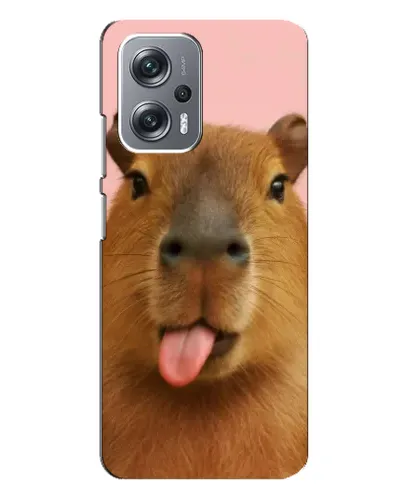 Чехол для Xiaomi Redmi Note 12 Pro Plus с картинкой «Капибара с языком»