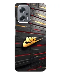 Чехол для Xiaomi Redmi Note 12 Pro (5g) с картинкой «Золотой Nike на металле»