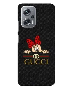 Чехол для Xiaomi Redmi Note 12 Pro (5g) с картинкой «Минни Маус Gucci — черный»