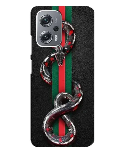 Чехол для Xiaomi Redmi Note 12 Pro (5g) с картинкой «Gucci — змея на полосе» Чехол для Xiaomi Redmi Note 12 Pro (5g) с картинкой «Gucci — змея на полосе»