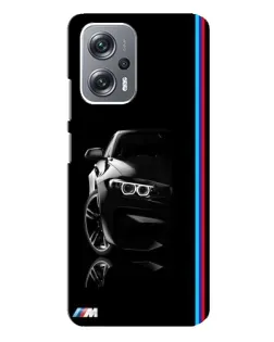 Чехол для Xiaomi Redmi Note 12 Pro (5g) с картинкой «Силуэт BMW в темноте»