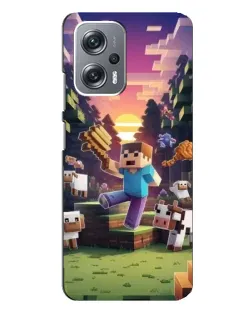 Чехол для Xiaomi Redmi Note 12 Pro (5g) с картинкой «Стив на ферме»