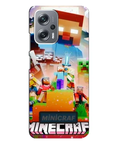 Чехол для Xiaomi Redmi Note 12 Pro (5g) с картинкой «Minecraft герои игры»