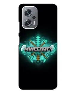 Чохол для Xiaomi Redmi Note 12 Pro (5g) з картинкою «Minecraft Diamond лого»