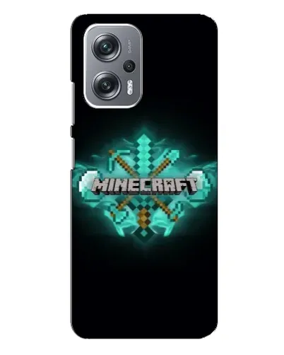 Чехол для Xiaomi Redmi Note 12 Pro (5g) с картинкой «Minecraft Diamond лого»