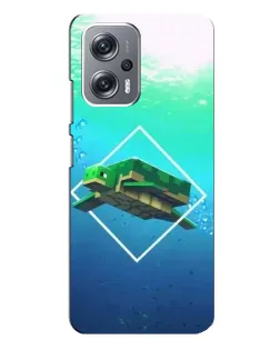 Чохол для Xiaomi Redmi Note 12 Pro (5g) з картинкою «Черепаха Minecraft»