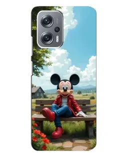 Чехол для Xiaomi Redmi Note 12 Pro (5g) с картинкой «Микки на скамейке»